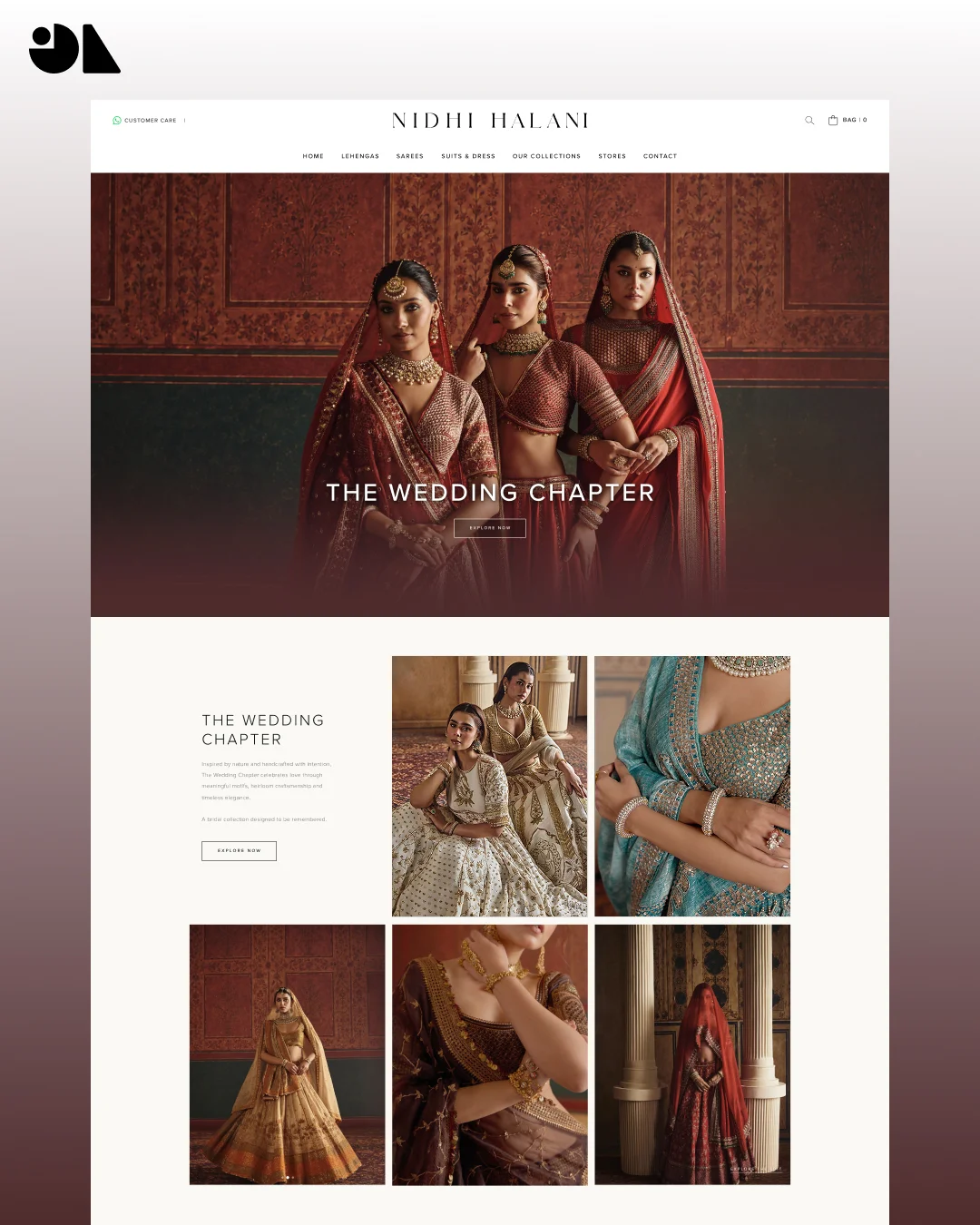 Nidhi Halani Luxury Couture E-Commerce Banner